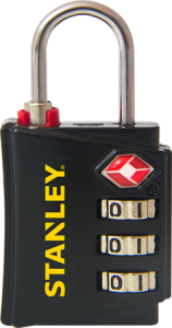 TSA luggage lock 3 DIGITS BLACK SECURITY INDICATOR