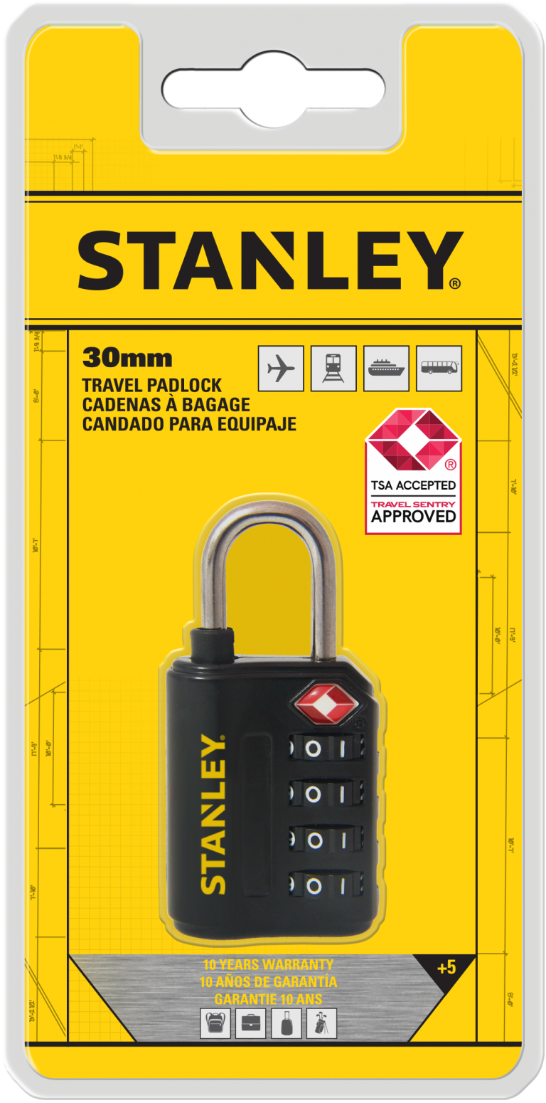 TSA luggage lock 4 DIGITS BLACK