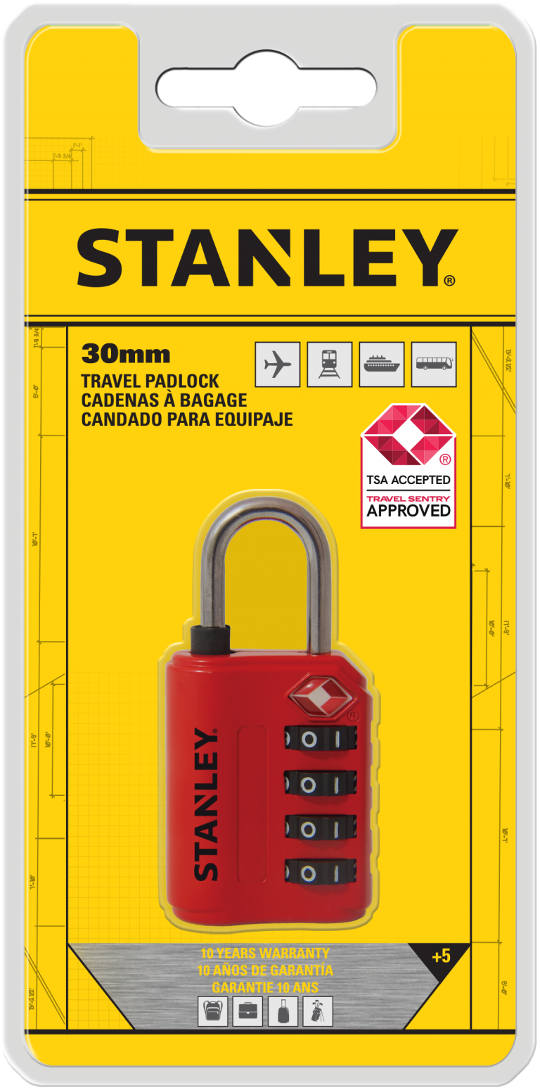 TSA luggage lock 4 DIGITS RED