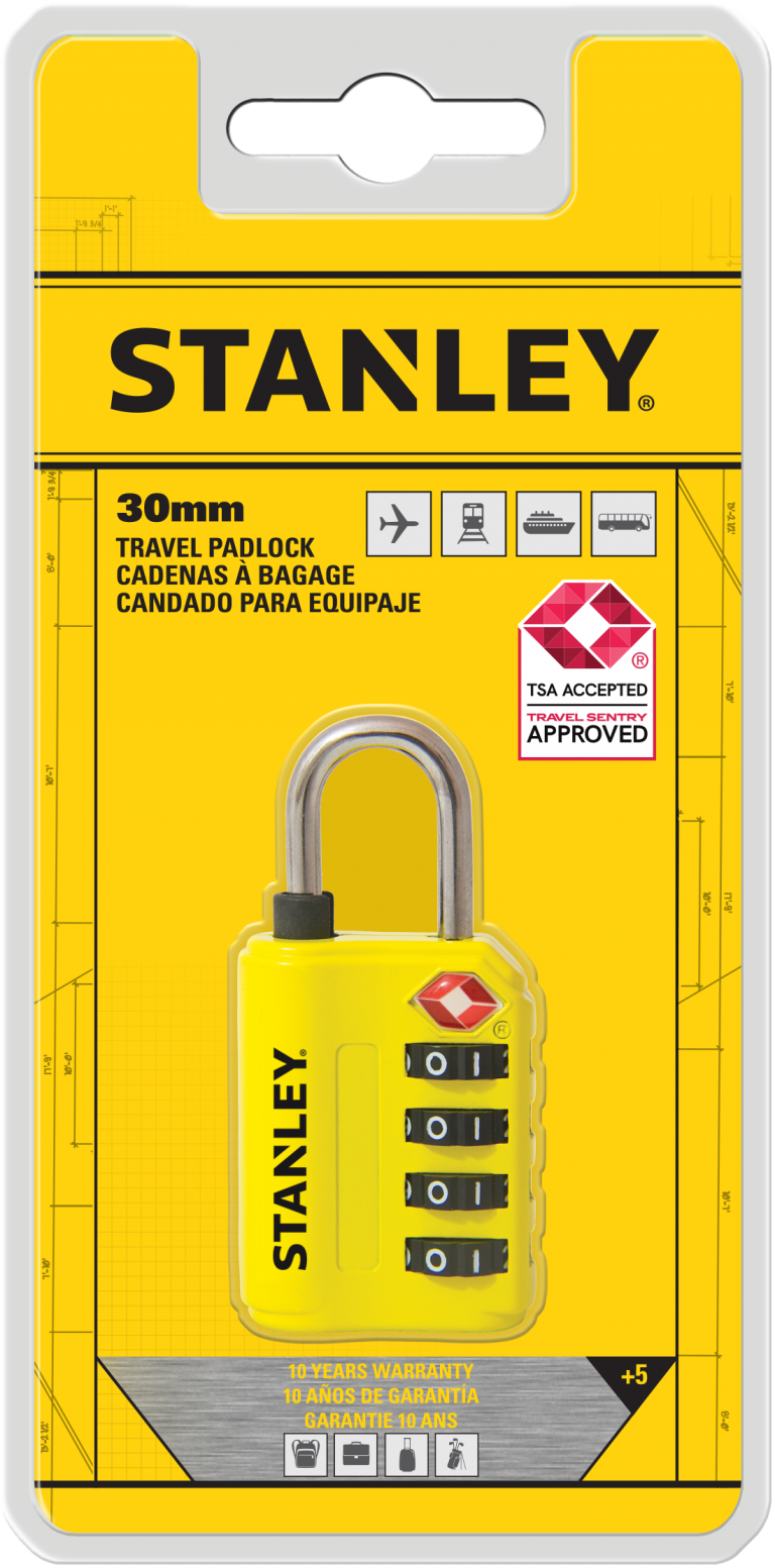 TSA luggage lock 4 DIGITS YELLOW