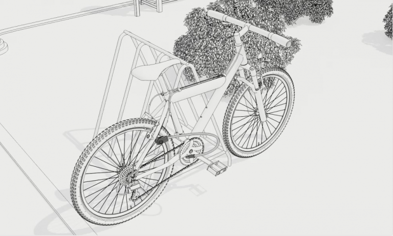Cable Key Bike Lock for bicycle rack Y-Frame Bike